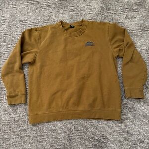 Women’s Large Hurley sweatshirt. Dirt brown color with dark blue logo.